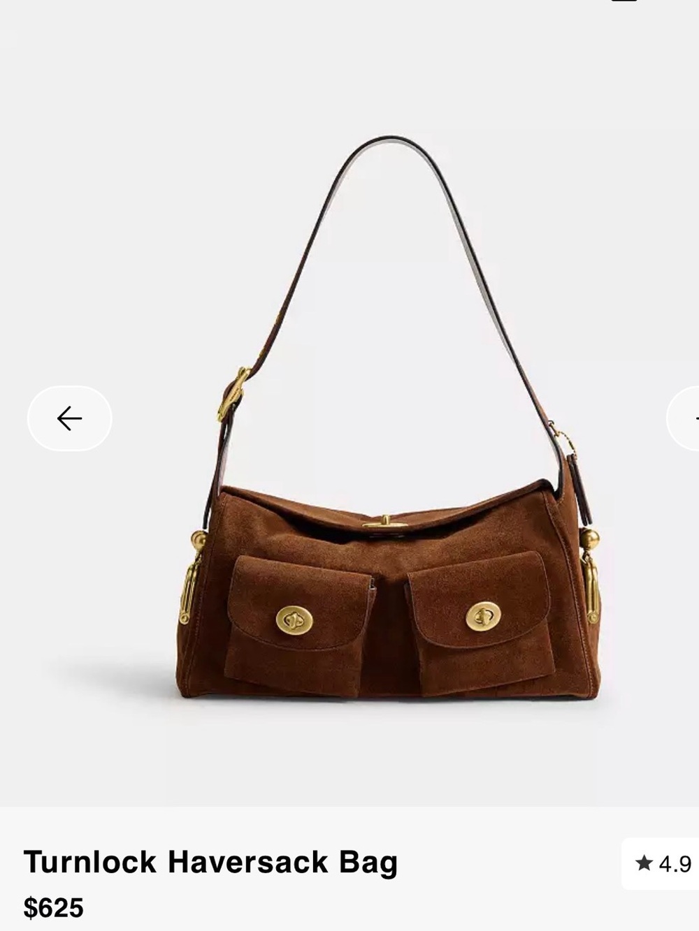 Coach Turnlock Haversack Bag